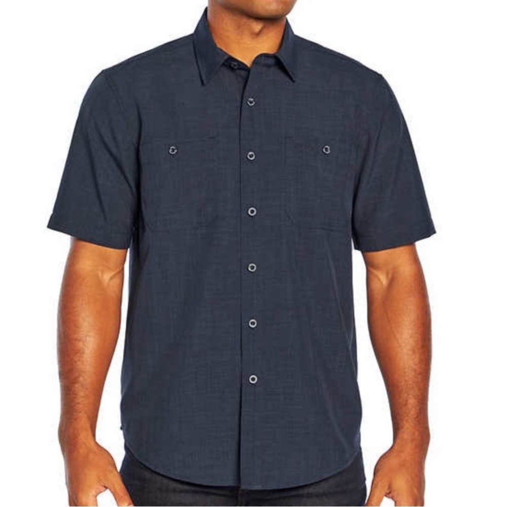 Orvis Men's Short-Sleeve Button-Down Shirt in Dark Navy